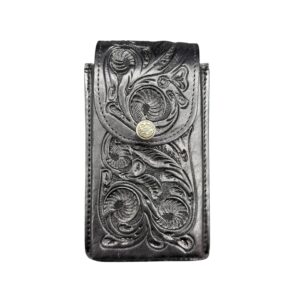 Cartera Vaquera Floreada Negra