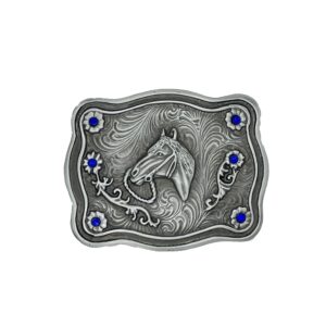 Hebilla Vaquera Cuadrada Caballo Lazo